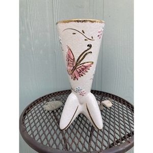 Hull Pottery Butterfly Vase Gold Trim MCM0